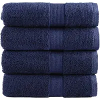 vidaXL Premium washandjes SOLUND 4 stuks marineblauw 30x30 cm 600 g/m²