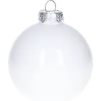Othmar decorations kerstballen - 8x stuks - wit - D8 cm - glas - kerstversiering