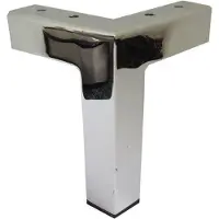 Furniture Legs Europe Stalen meubelpoot chroom hoek 3 bij 3 cm en hoogte 13 cm (3 x 3 cm)