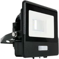 V-TAC LED Bouwlamp | 10W | 3000K | IP65 | met Sensor | Body Zwart - 9335200