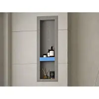 Vente-unique Inbouwnis voor de douche, klaar om te betegelen, met 1 legger - 31 x 91 cm - KLARA