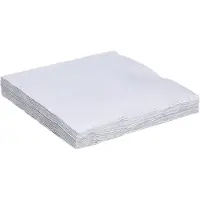 Daisy Maki uni servetten - 40x st - 33 x 33 cm - zilver - lunch/diner servetten