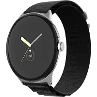 Strap-it Alpine nylon bandje - geschikt voor Google Pixel Watch 3 - 45mm (zwart)