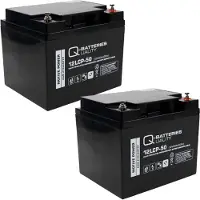 Q-Batteries Vervangende Accu Voor A Mobility GT Transport Scooter 24V 2 X 12V 50Ah