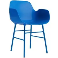 Normann Copenhagen Stoel Form Armchair Steel Bright Blue