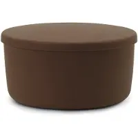 Normann Copenhagen Hide storage poef brown large