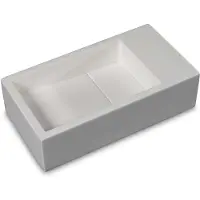 Luca Fontein Sanitair 35x18x9cm Solid Surface Zonder Kraangat Links Of Rechts Mat Wit