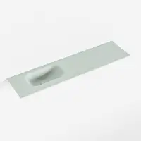 Mondiaz EDEN Greey solid surface inleg wastafel voor toiletmeubel 90cm. Positie wasbak links