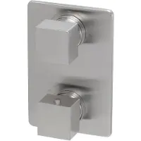 Boss & Wessing Bws afbouwdeel square 2-weg rvs tbv thermostatisch inbouwdeel uni