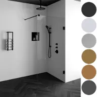Brauer Void inloopdouche helder glas 130x200 incl. glascoating chroom