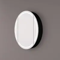 HiPP Spiegelkast design spk 81000 rond met verlichting incl. Spiegelverwarming en stopcontact