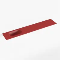 Mondiaz EDEN Fire solid surface inleg wastafel voor toiletmeubel 120cm. Positie wasbak links