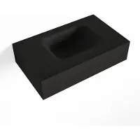 Mondiaz LEX Urban vrijhangende solid surface wastafel 50cm. Positie wasbak rechts