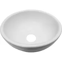 Boss & Wessing Waskom bws opbouw rond keramiek 20x9 cm mat wit
