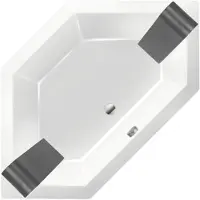 Xenz Society 145 inbouw bad 145x145 cm ebony mat zwart