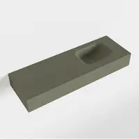 Mondiaz lex army vrijhangende solid surface wastafel 90 cm. Positie wasbak rechts