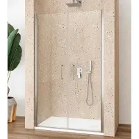Lacus Nisdeur Giglio Evo Saloon 2 Klapdeuren 140x200 Cm Helder Glas Chroom