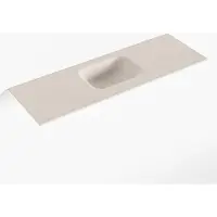 Mondiaz LEX Linen solid surface inleg wastafel voor toiletmeubel 90cm. Positie wasbak midden