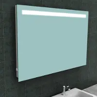 Boss & Wessing Badkamerspiegel bws mire rechthoek inclusief led verlichting + stopcontact 120 cm