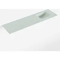 Mondiaz LEX Greey solid surface inleg wastafel voor toiletmeubel 110cm. Positie wasbak rechts
