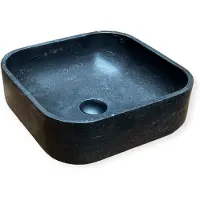 Casajoy Waskom bold 36x36x12 cm natuursteen vierkant