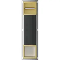 Xellanz Rocko toiletrolhouder zonder klep en reserverolhouder inbouw geborsteld messing