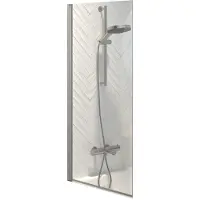Sealskin Hooked Badwand 75x140cm Hoog Zilverhoogglans |6mm Helder Veiligheidsglas Met Antikalk Coating
