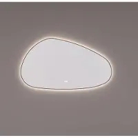 HiPP Spiegel design spv 13600 bl organisch met verlichting incl. Spiegelverwarming mat zwart frame
