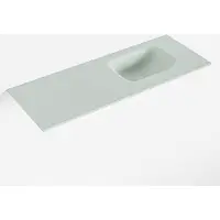 Mondiaz LEX Greey solid surface inleg wastafel voor toiletmeubel 80cm. Positie wasbak rechts