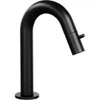 Brauer Black Edition opbouw fonteinkraan met gebogen uitloop mat zwart