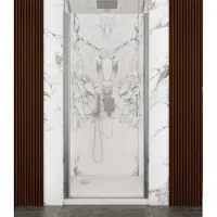 Lacus Nisdeur Giglio Evo 1 Klapdeur 70x200 Cm Helder Glas Chroom