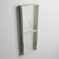 Mondiaz easy nis 59,5x29,5 cm in solid surface kleur frappe. 3 vakken geschikt voor in- of opbouw