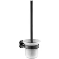 Plieger Vigo Wc Borstel – Toiletborstel Met Houder Glas – Wandhouder – 10 jaar garantie – Mat Zwart