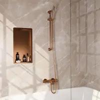 Brauer Opbouwset Bad- en Douchekraan Copper Edition Thermostatisch Geborsteld Koper (Alle Opties)