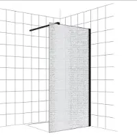 Boss & Wessing Inloopdouche bws free time 100x200 cm reflex zwart timeless coating mat zwart profiel