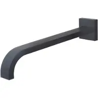 Boss & Wessing Bws inbouwuitloop vierkant 31 cm 1/2" mat zwart