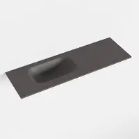 Mondiaz eden dark_grey solid surface inleg wastafel voor toiletmeubel 70 cm. Positie wasbak links