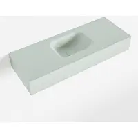 Mondiaz LEX Greey vrijhangende solid surface wastafel 80cm. Positie wasbak midden