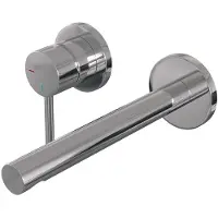 Brauer Edition Inbouw Wastafelkraan - Rechte Uitloop - Rozetten - Hendel 1 Links - Chroom - Messing - Kranen, Wastafelkranen, Inbouw Wastafelkranen