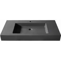 Urbi et Orbi Opzet wastafel plura uni 70 beton 70x50x12 cm donkergrijs