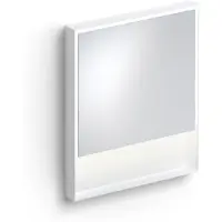 Clou look at me spiegel 2700k led-verlichting ip44 omlijsting in mat wit 70x8x80 cm