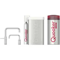 Quooker cube nordic square twintaps chroom met combi boiler