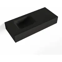 Mondiaz LEX Urban vrijhangende solid surface wastafel 70cm. Positie wasbak links