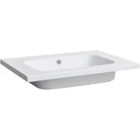 Sanilux Wastafel Classic 60x47x3 cm Mineraalmarmer Mat Wit (zonder kraangat)