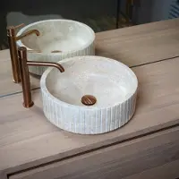 Loutro Waskom Jayda Rond 40x40x14 cm Marmer