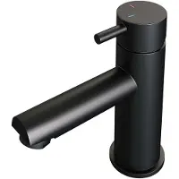 Brauer Wastafelmengkraan black edition coldstart opbouw laag korte ronde hendel mat zwart