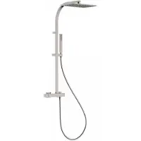Tres Regendoucheset slim exclusive opbouw mengkraan met antikalk handdouche rvs