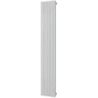 Plieger Antika Retto designradiator verticaal middenaansluiting 1800x295mm 1111W zwart grafiet (black graphite)