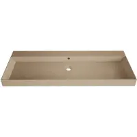 Gliss Design Wastafel lako 120 cm zonder kraangat mat cappuccino