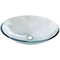 Sapho Pure glazen wastafel voor werkblad 52x37,5 cm, helder glas